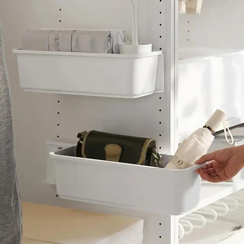 Küche unter Waschbecken Aufbewahrungsregal Gewürz Flaschenhalter Organizer Badezimmer Shampoo Aufbewahrungsregal Wandmontierte Kunststoff Essstäbchen Box