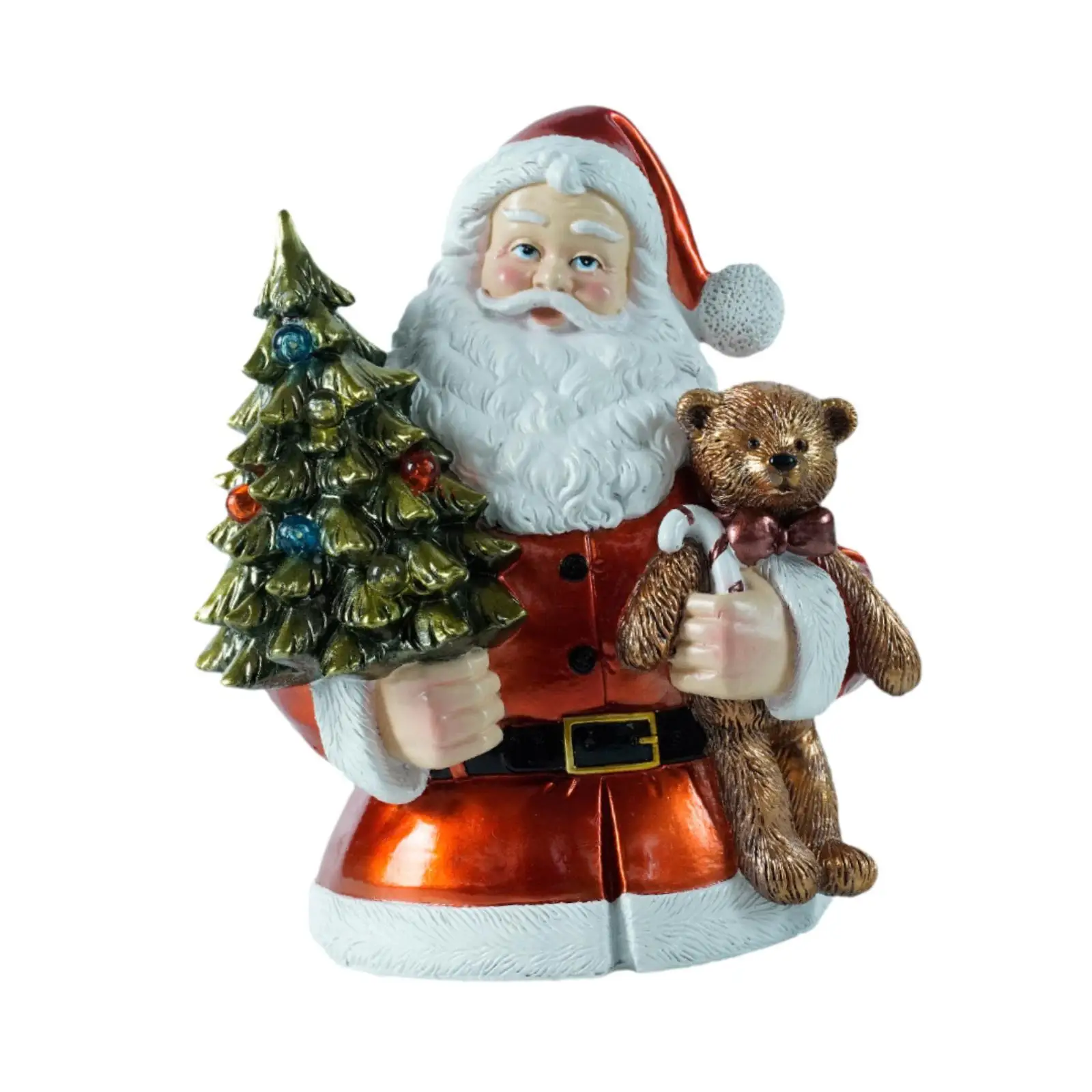 Santa Claus Figurine Cute Creative Resin Statue for Desktop Office Farmhouse