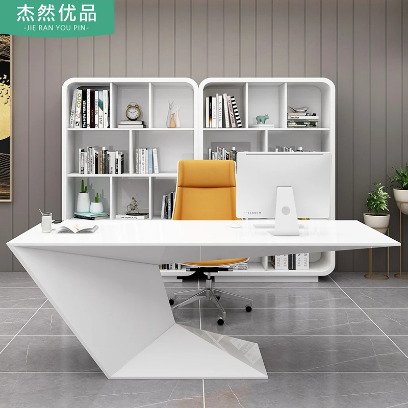 White Organizer Desk Table Gaming Height Makeup Gadgets Supplies Standing Desk Luxury Scrivanie Per Computer Office Furniture