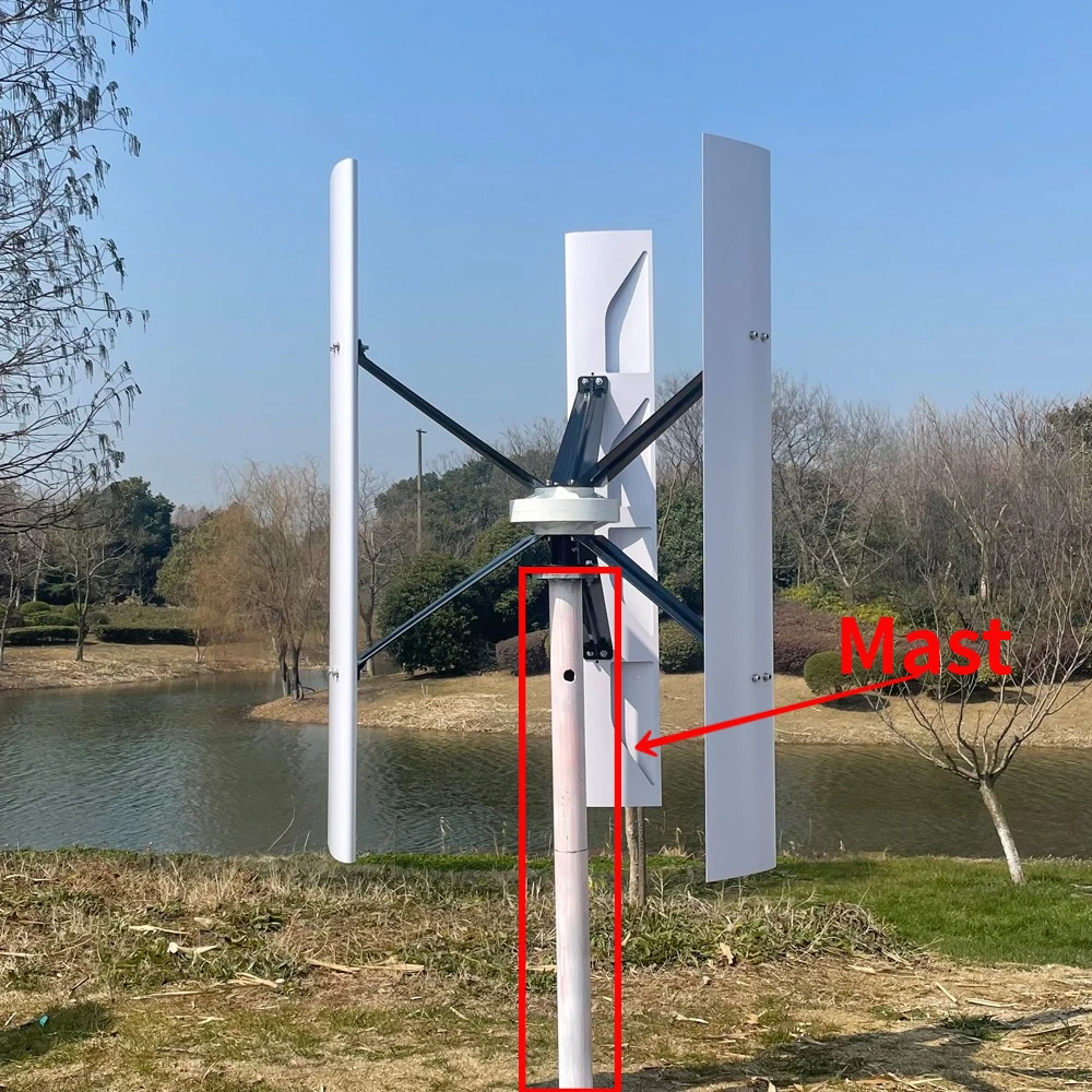 Imagem -02 - Gerador da Turbina Eólica do Mastro com Base Torre do Pólo do Ferro