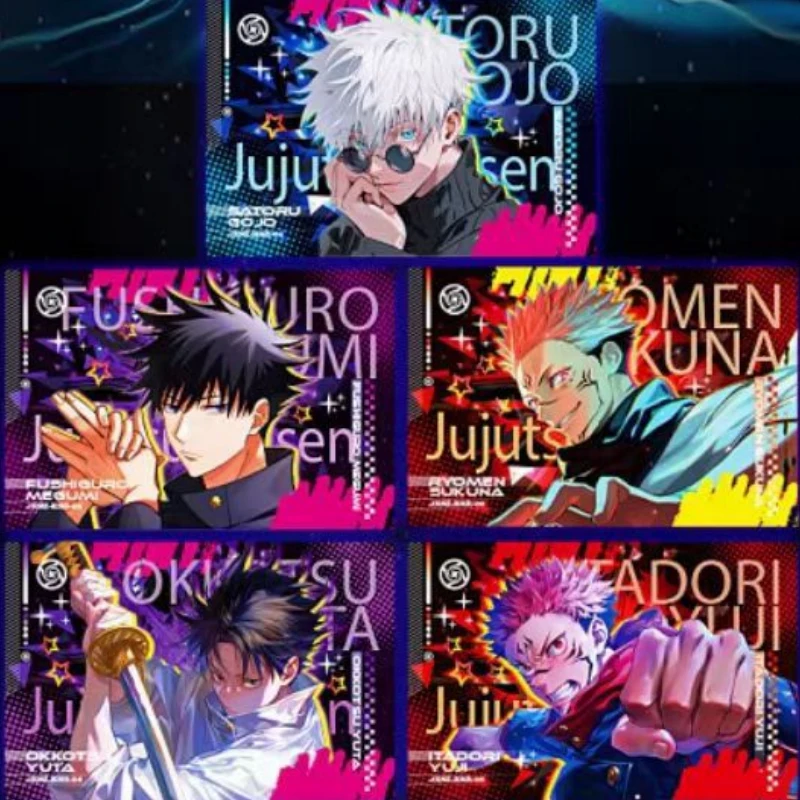 Wholesale Jujutsu Kaisen Collection Card Booster Box Color Paper Collection Series Wave1 Bullet Badge Acrylic 1case Trade Card