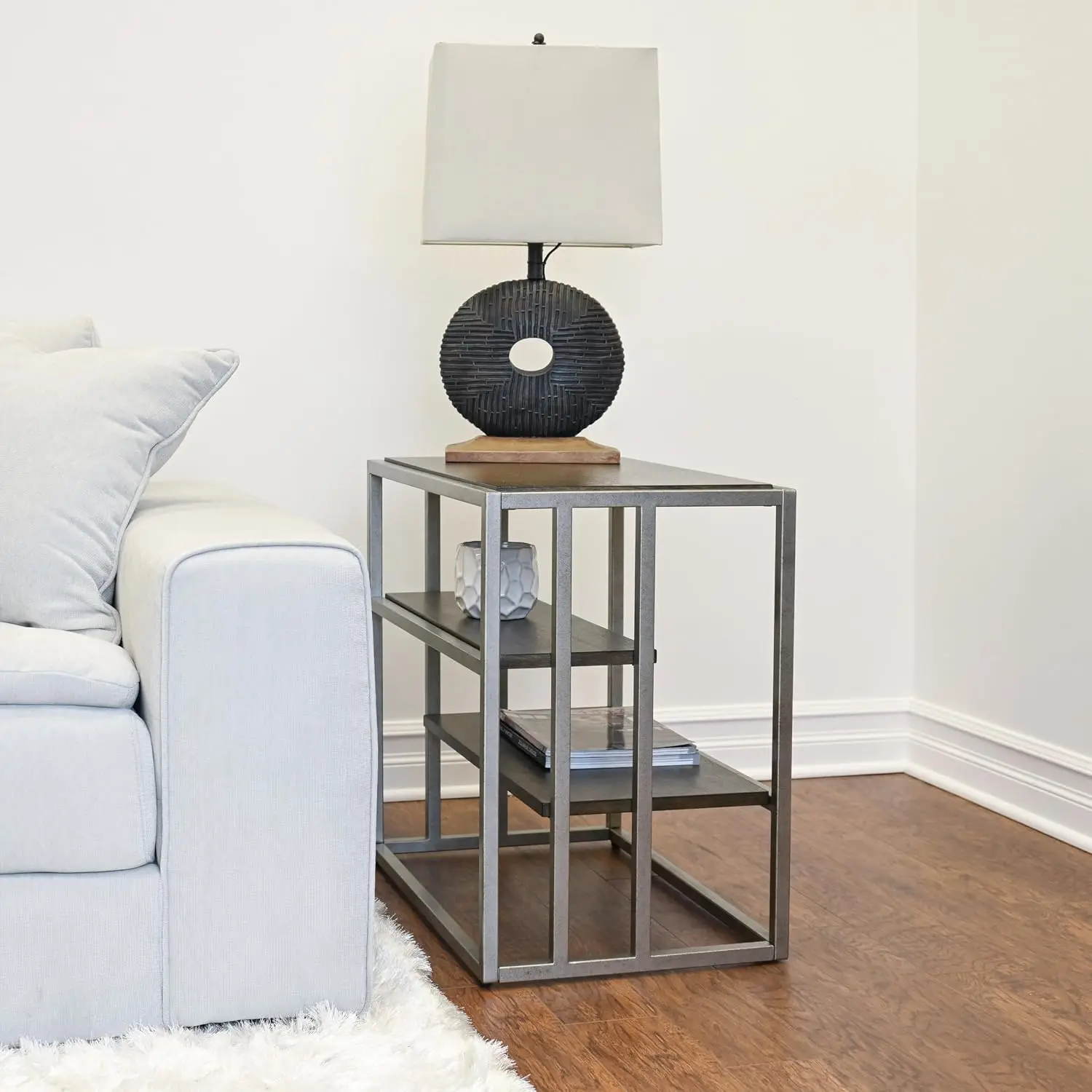 Padena 3-Piece Coffee Table Set with Metal Frame and Wood Finish