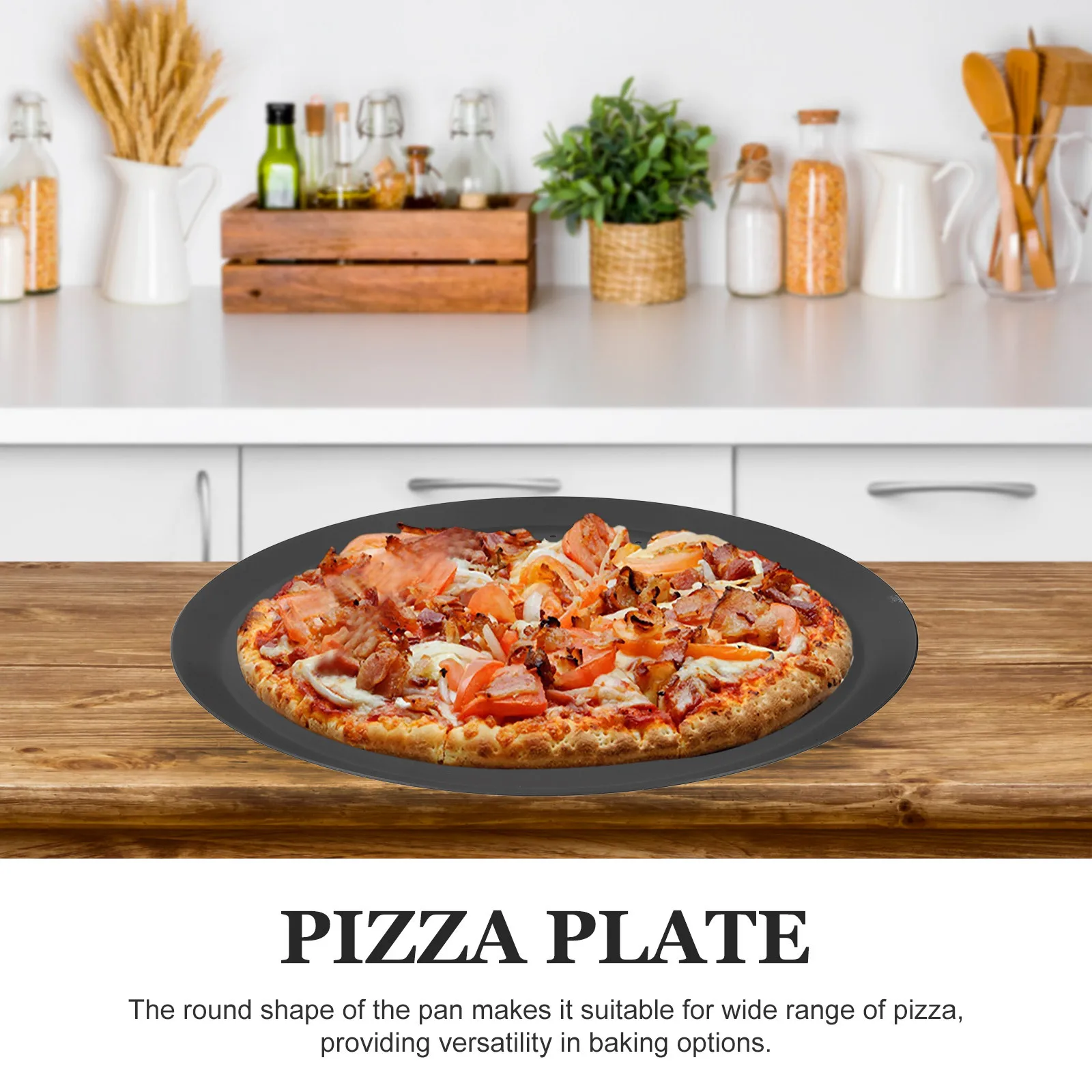 

1pc 11In Round Pan With Holes Nonstick Aluminum Alloy Baking Tray For Oven Perforated Pizza Screen Mesh Bakeware Pizza Rack