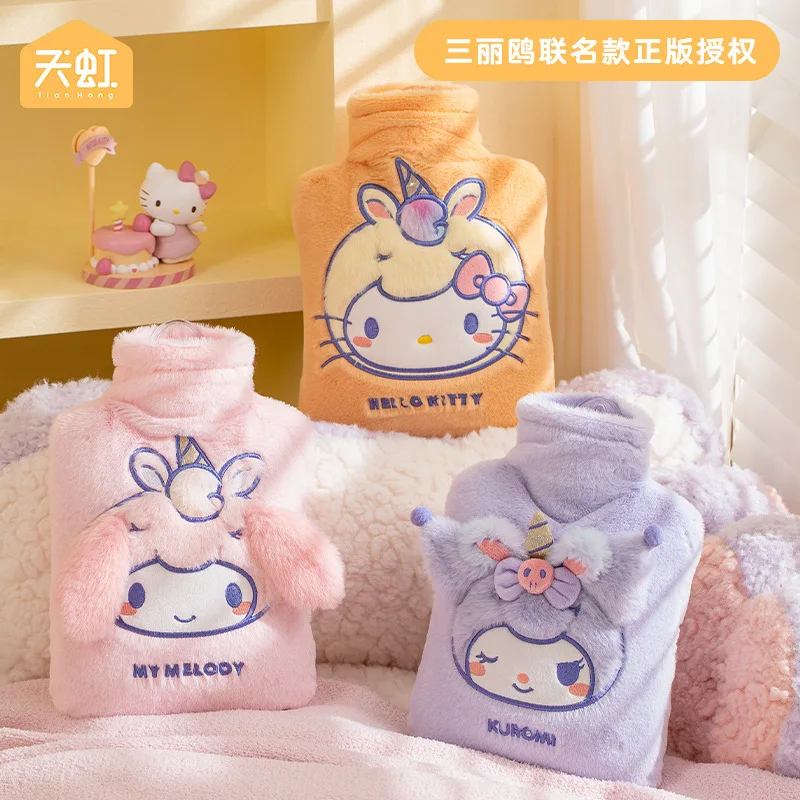 Sanrio Cartoon My Melody Hello Kitty Water Filled Hot Water Bag Pvc Warm Handbag 850Ml Water Filled Warm Handbag Holiday Gifts