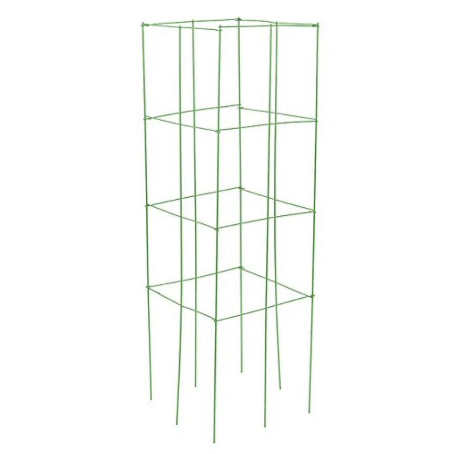 

Tomato Towers for Garden Use Heavy-Duty Green Steel Foldable 4-Panel Design with Soil-Insert Legs 47 Height 3 Pack