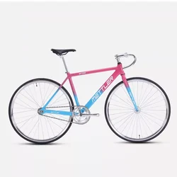 Fixed Gear Bike Aluminum Alloy Material Frame With 700C Wheels 46cm Size Fit Teenagers And Women Splicing Color Design