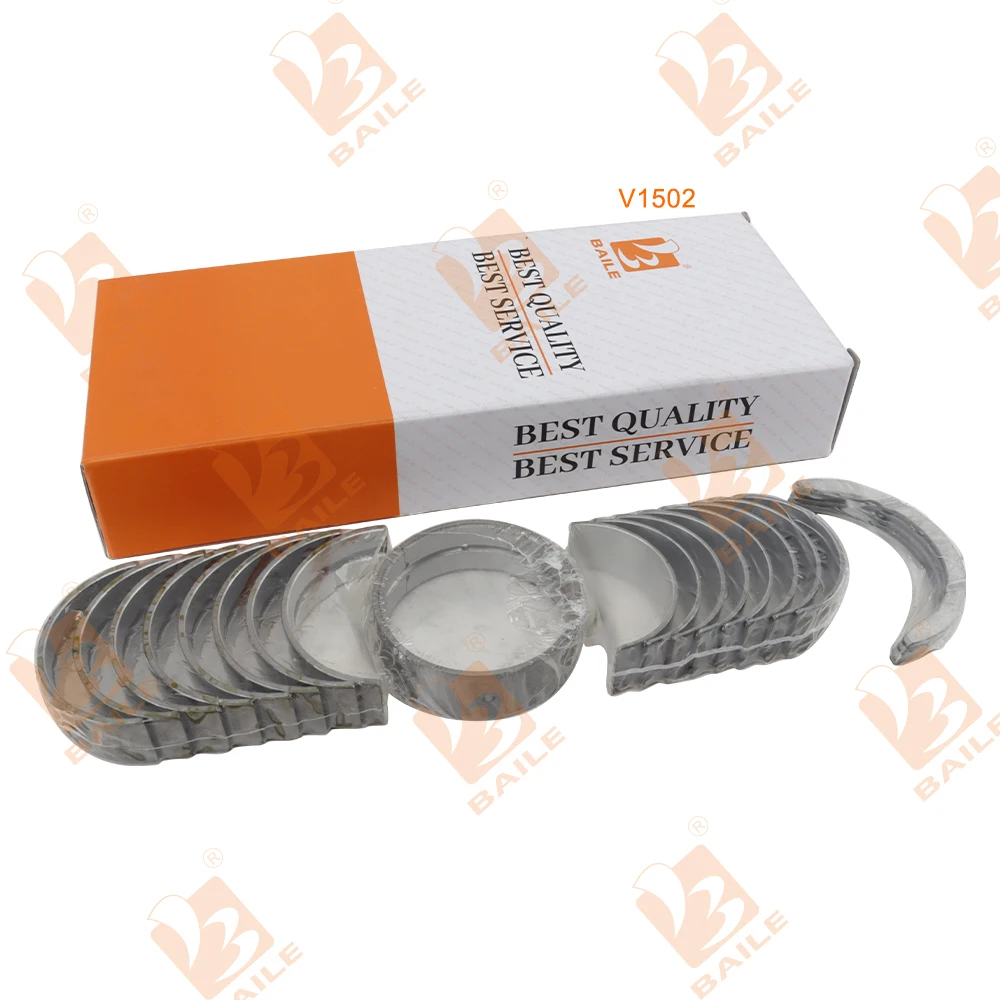 

V1502 Crankshaft Main Bearing Con Rod Bearing +Thrust Washer ForKubota Engine Overhaul Rebuild Kit