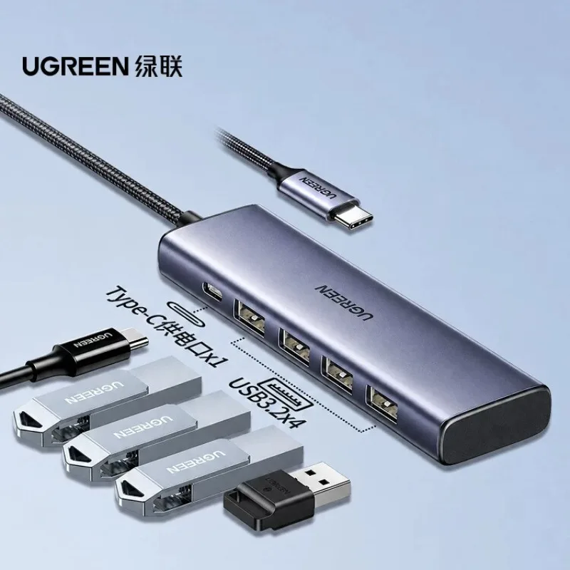 UGREEN Type-C USB 3.2 Multi-Port Hub Laptop Accessories Aluminum Alloy Heat-Dissipating High-Efficiency Expansion Hub