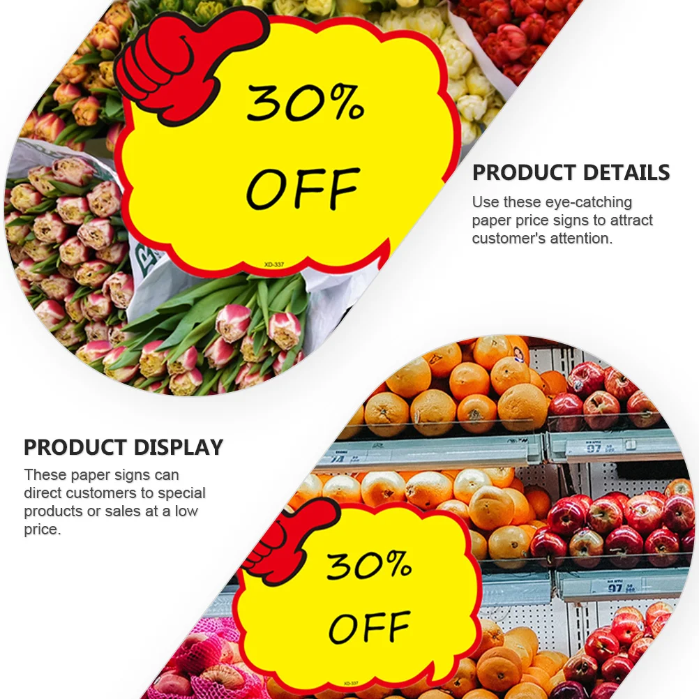 

Price Tags Paper Signs For Retail Store Promotional Sticker Advertising Tags Shop Label Markers Bulk Commodity