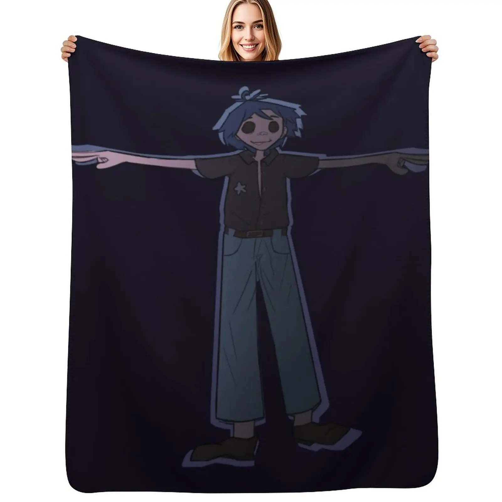 

Gorillaz 2D )) phase four Throw Blanket All Season Soft Lightweight Blanket for Home