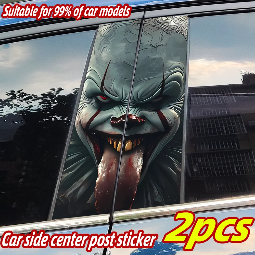 

Темный клоун, автомобильные наклейки, авто столб B, водостойкий солнцезащитный крем, декор, царапины, дверная стойка автомобиля, виниловые наклейки, аксессуары