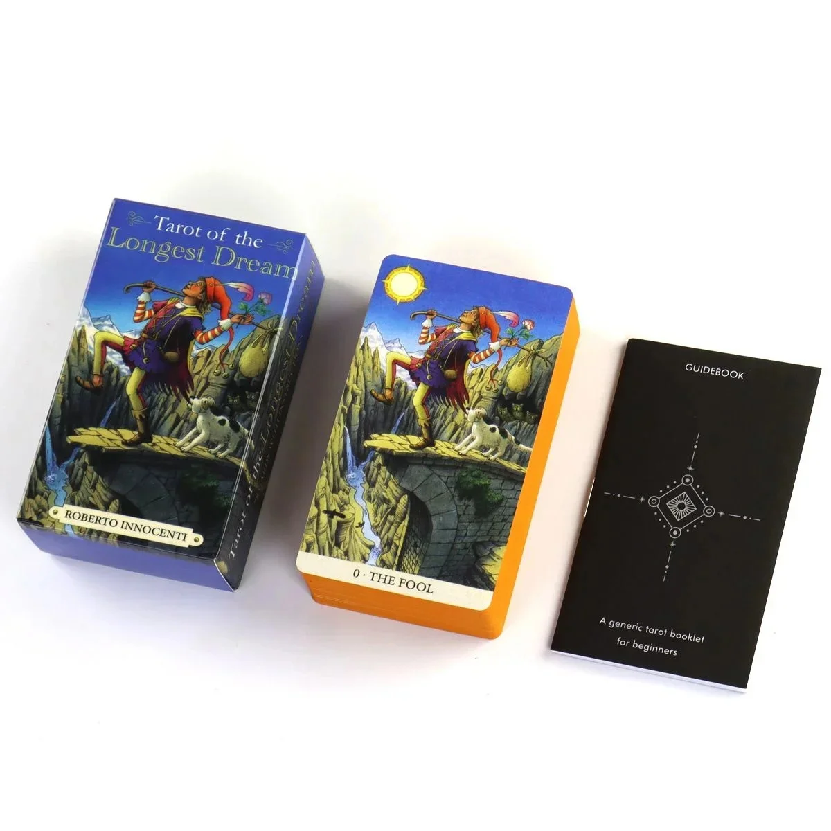 10*6cm Tarot of The Longest Dream 78 Pcs Cards with Guidebook for Beginners Oraange Gilded Edges