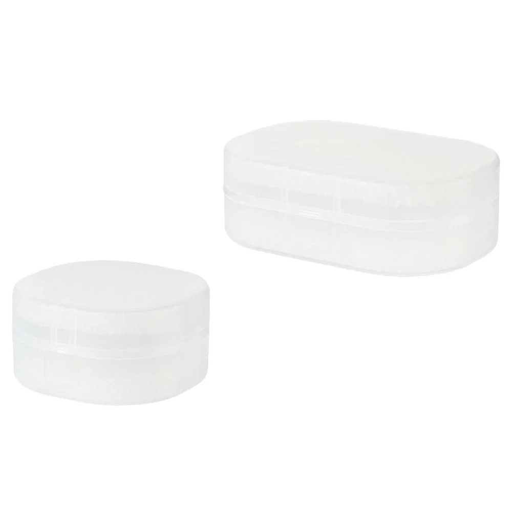 

2 Pcs Soap Box PP Jewelry Lidded Case Multi-function Accessory Sponge Hygienic Container