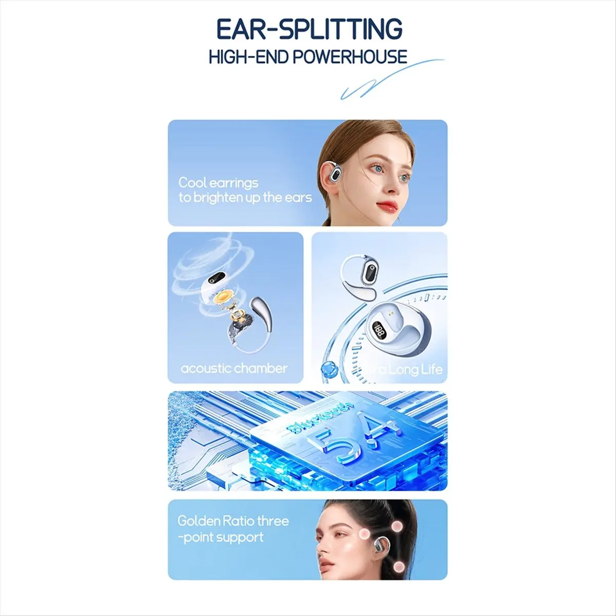 M85K Translator Earbuds Wireless Bluetooth 5.4 Headphones AI Real Time Language Translation Two-Way Device Black