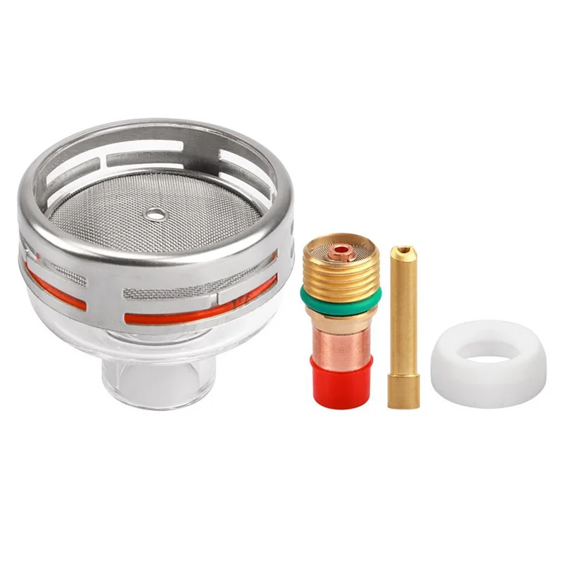 A02F-For TIG شعلة لحام WPP17/18/26 2.4 مللي متر جمع الجسم الغاز عدسة مجموعات ربط السيراميك الارضي TIG شعلة لحام #6