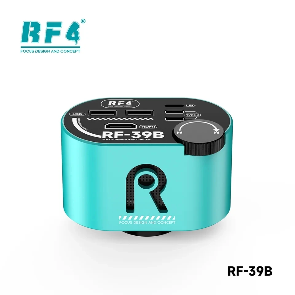 Rf4 RF-39B zoom sem perdas grande angular cmos 4k câmera microscópio com volante de zoom para reparo de precisão de chip pcb eletrônico