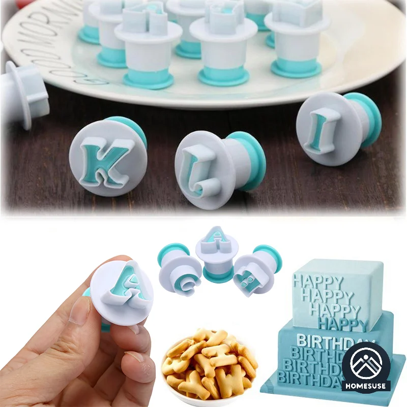 

Cupcake Mold Cake Decorating Tools Alphabet Number Cookie Cutter Stamp Impress