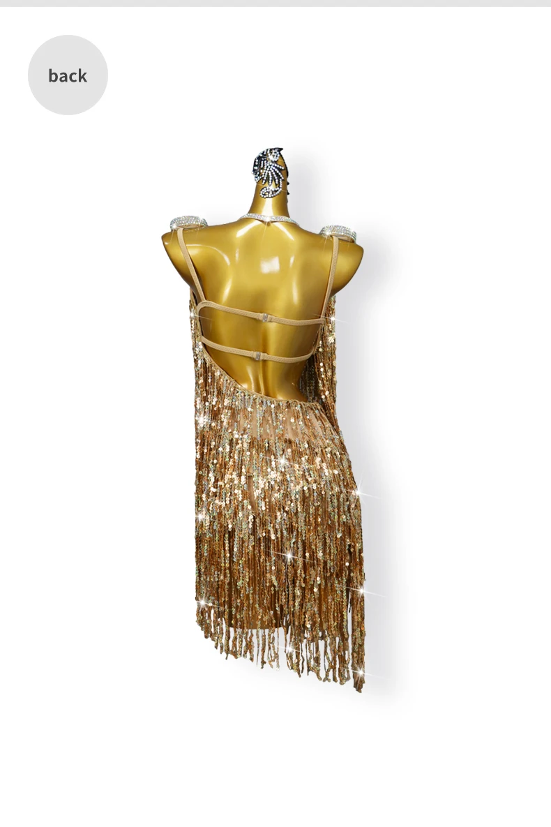 Party-Tanzkleidung Neues Latein-Kleid Damen Samba-Pailletten-Kostüme Bühnen-Ballroom-Rock 2026 Elegante Outfits Tanzbekleidung Sportanzug – Detail 11