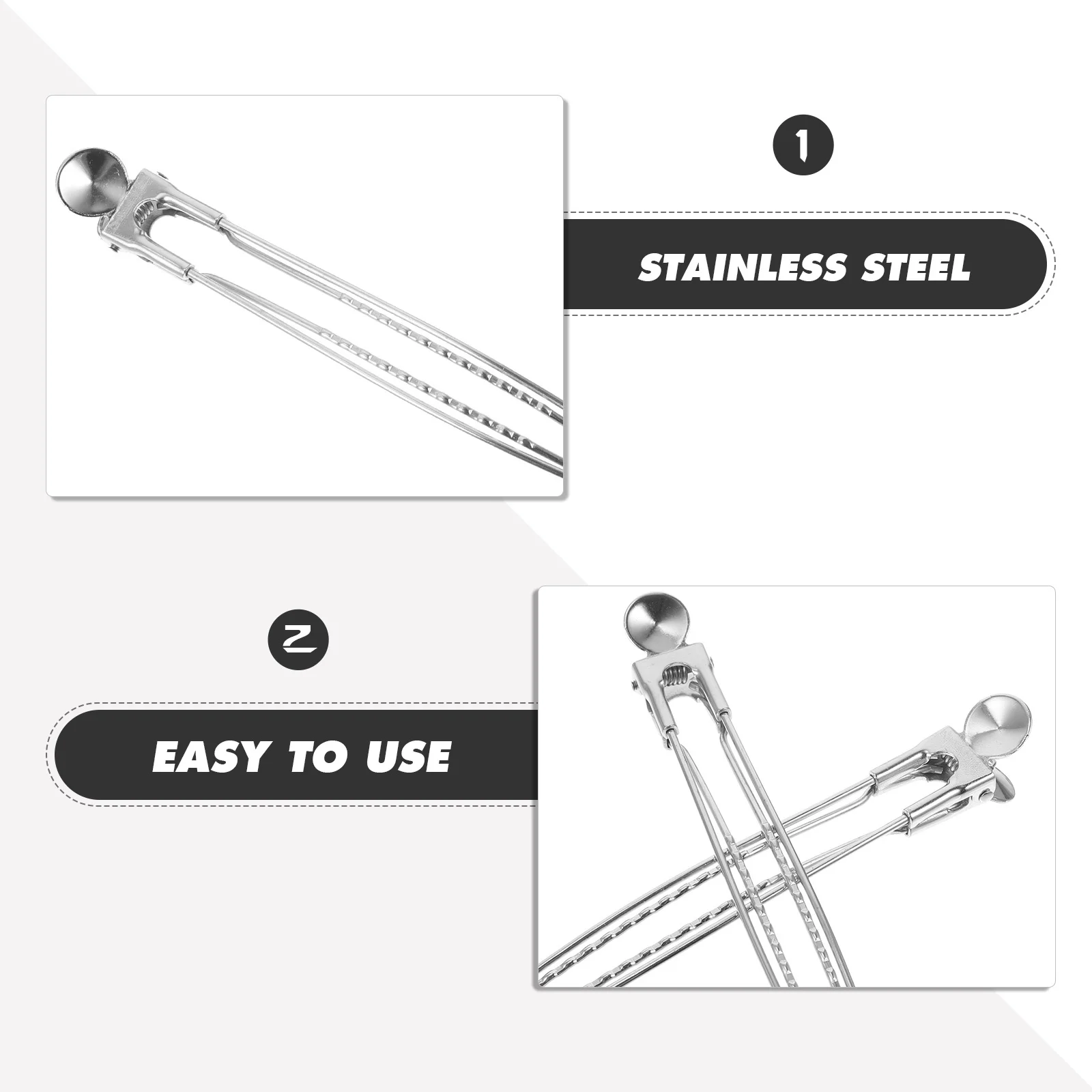 

12Pcs Stainless Steel Salon Hair Clips Professional Hairdressing Positioning Clamps Lightweight Easy to Use Hair Styling Tools