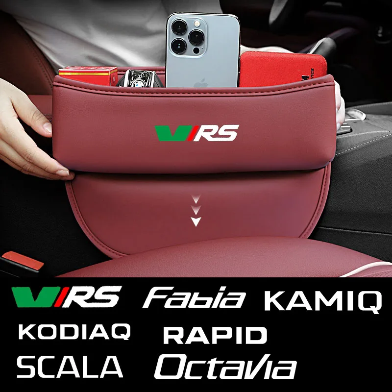 

Car Seat Gap Storage Box Console Filler Stowing Tidying Case For Skoda VRS Fabia Kamiq Superb MK3 VisionS Yeti Scala Enyaq-iV