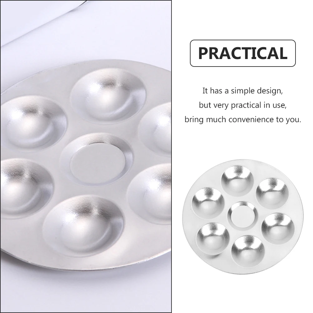 

2 pcs Stainless Steel Palette Pigment Tray for Mixing Paint Colors Drawing Board Small Watercolor Painting Trays Supplies