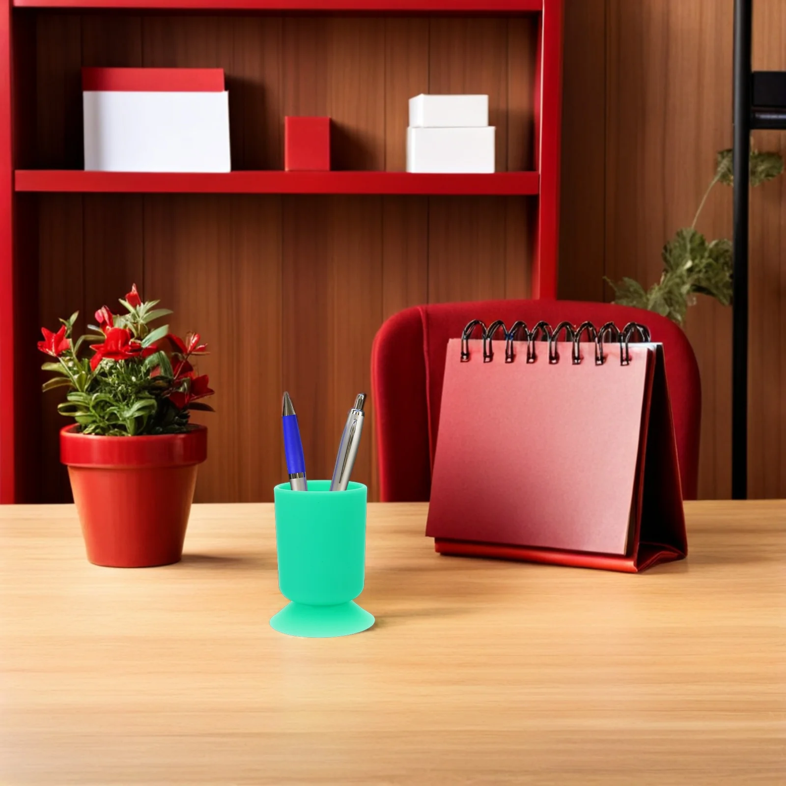 Portalápices con ventosa de silicona, organizador de escritorio para bolígrafos, lápices, cepillos, tijeras, contenedor de brochas de maquillaje, tarro de almacenamiento