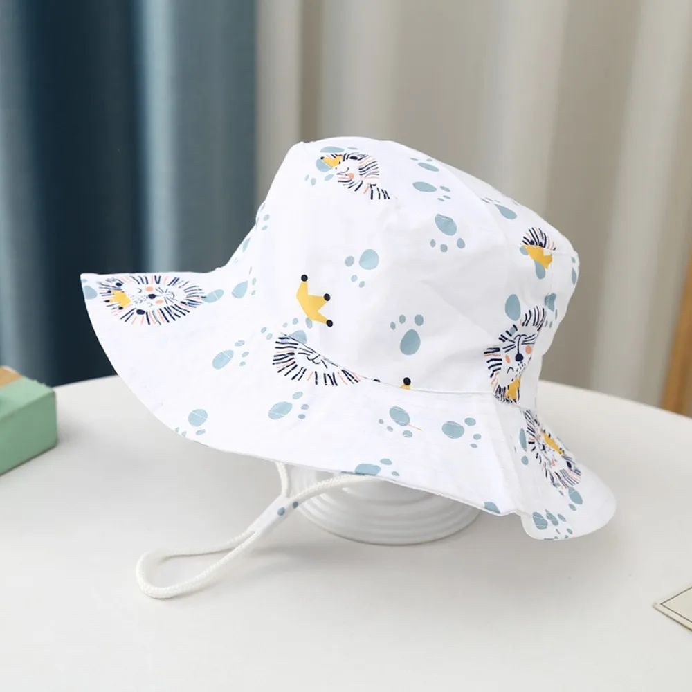 

Cute 2-4 Years Baby Sun Hat UV Protection Cotton Kids Fisherman Cap Children Large Brim Bucket Hat Boy Girl