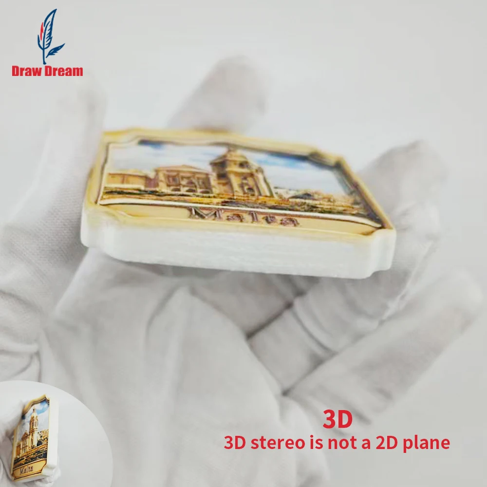 1Pc Malta Creative 3D Embossed Refrigerator Magnet World Travel Souvenir Collection Suitable for Home and Office Decoration, Personalized Exclusive Travel Souvenir Magnetic Refrigerator Magnet Home Decoration, Kitchen, Room, Office, Cabinet Crafts Gift, Holiday Souvenir, Exquisite Small Gift