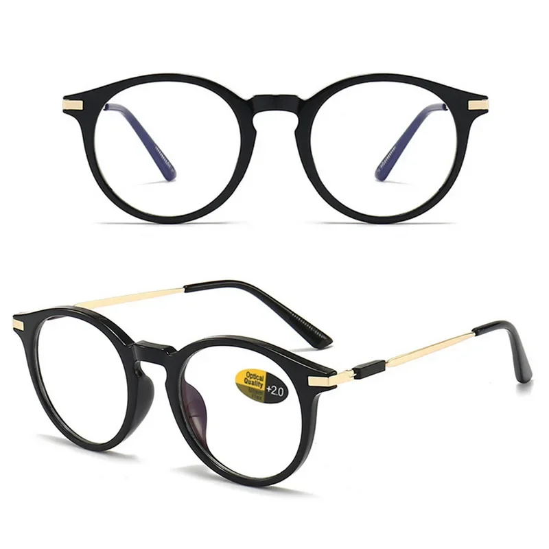 Fashion Reading Glasses Women Elderly Presbyopic Eyeglasses Anti Blue Light Glasses Round Vision Care +0.00~+4.00 13colors