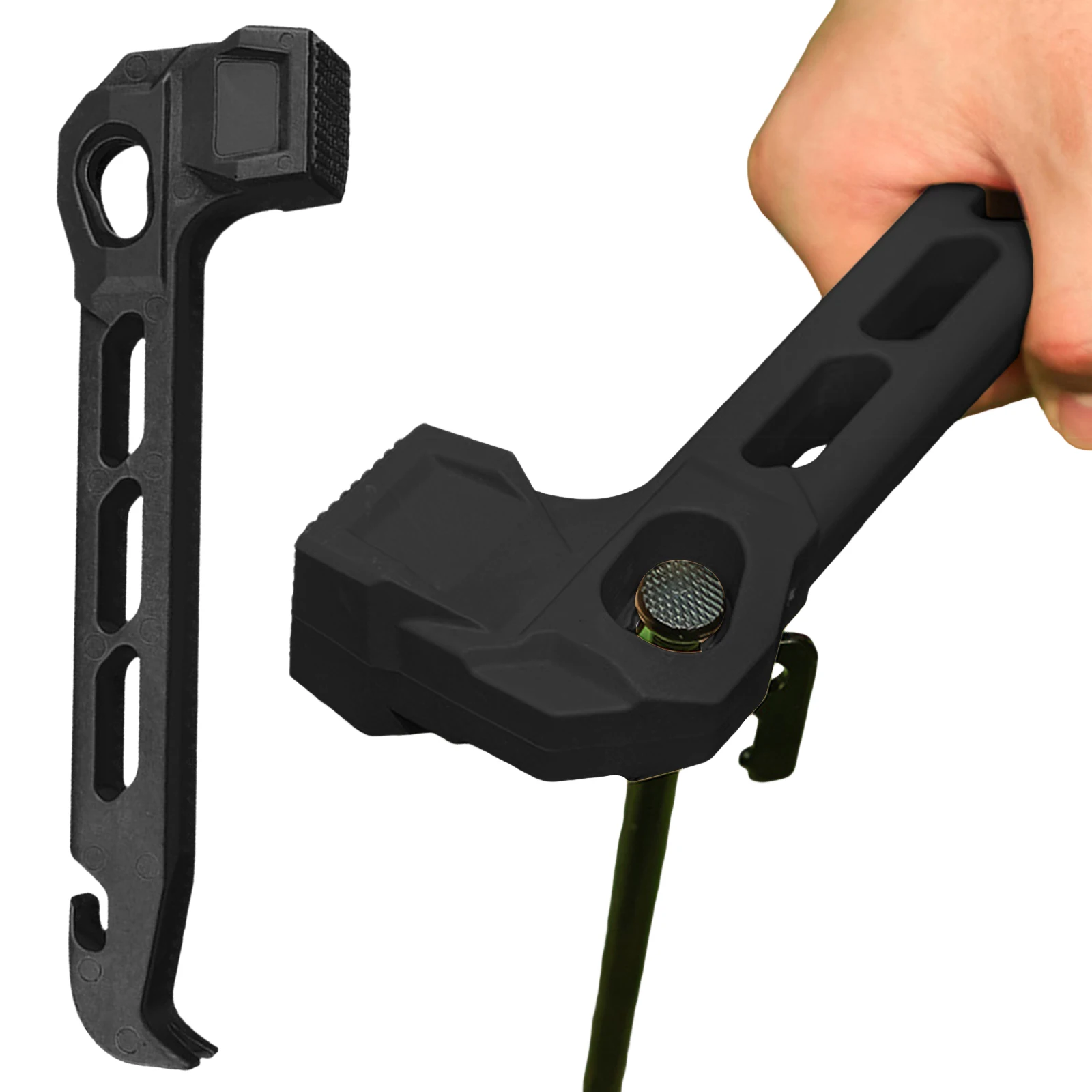 PE Ultralight Portable Hammer with Stake Puller Hole Plastic Mallet Lightweight for Camping Pegs Canopies Tarp Shelter Outdoors