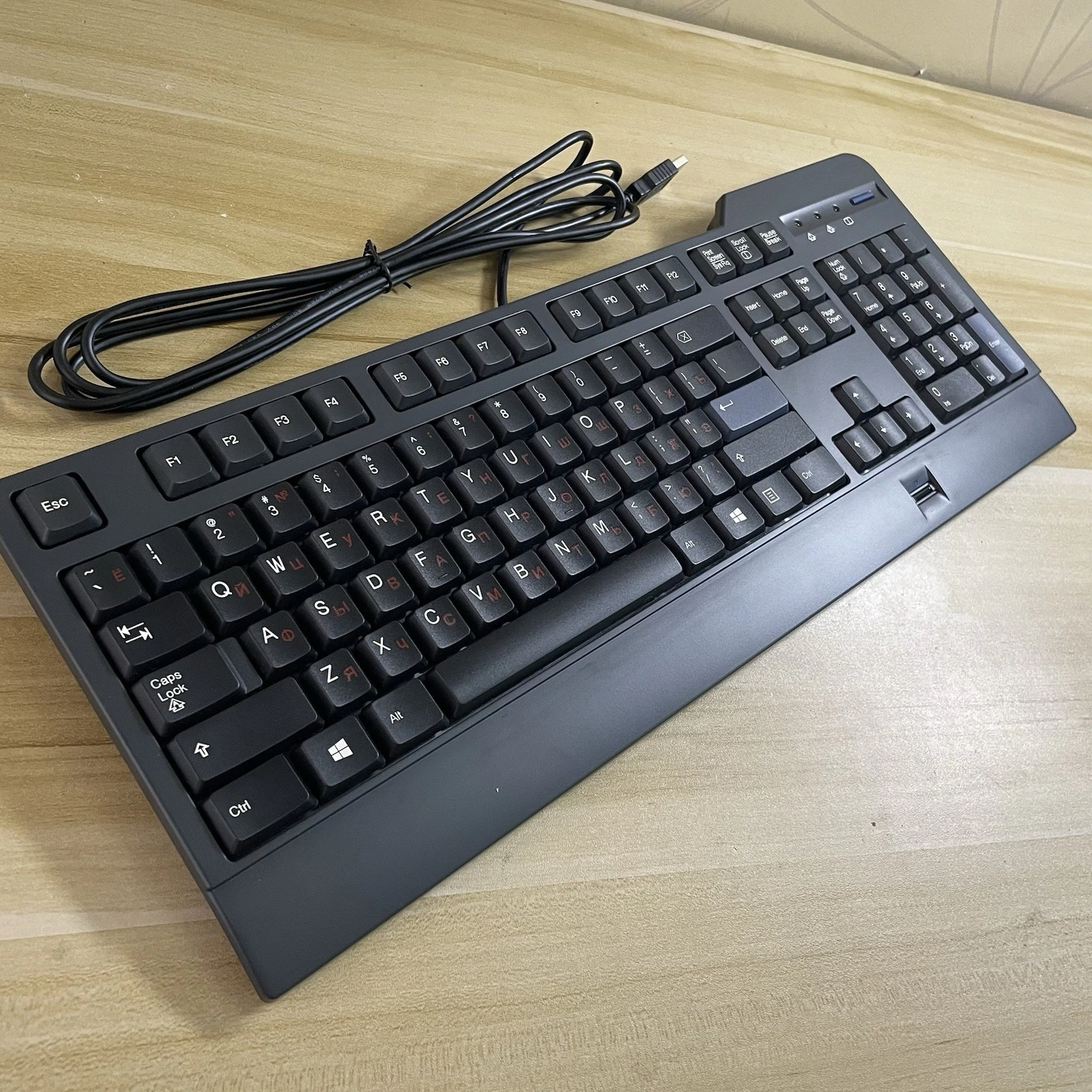 USB wired keyboard for Lenovo kuf1256  fingerprint identification -Russian layout