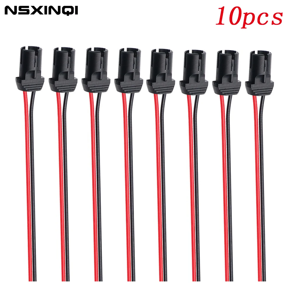 

NSXINQI 10pcs T10 W5W 194 168 Bulb Light Socket Holder Connector Wire DC 12V Bulbs Harness Replacement Car Parts