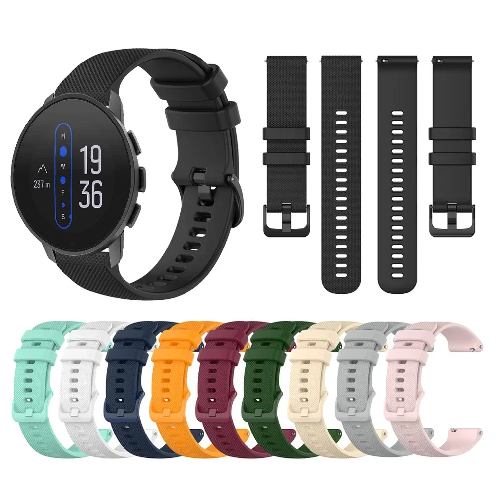 22mm Silicone Sport strap for For SUUNTO 5 9 Peak Pro Bracelet For SUUNTO Vertical Race2 Race S RUN Wristband Correa