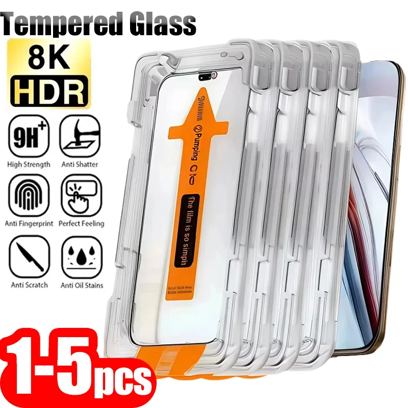 1-5PCS Tempered Glass Film Screen Protector For Xiaomi 15T Pro 14T 13T 12T 11T Mi 11 Lite 5G Ne 12 13 14 10T 8K HD Easy Install