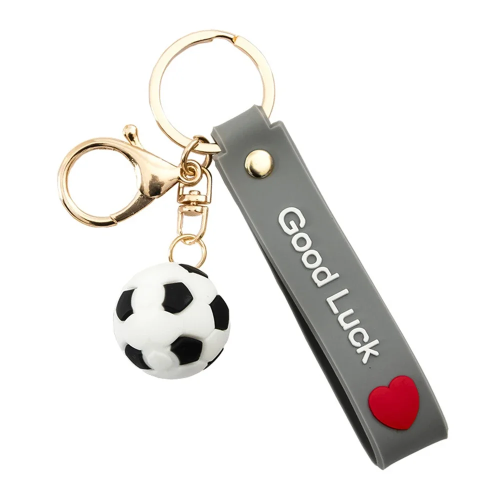 Porte-clés créatif en caoutchouc souple pour hommes, Football, basket-ball, Rugby, Tennis, pendentif porte-bonheur, Sport, sac à dos, ornements, cadeau pour hommes