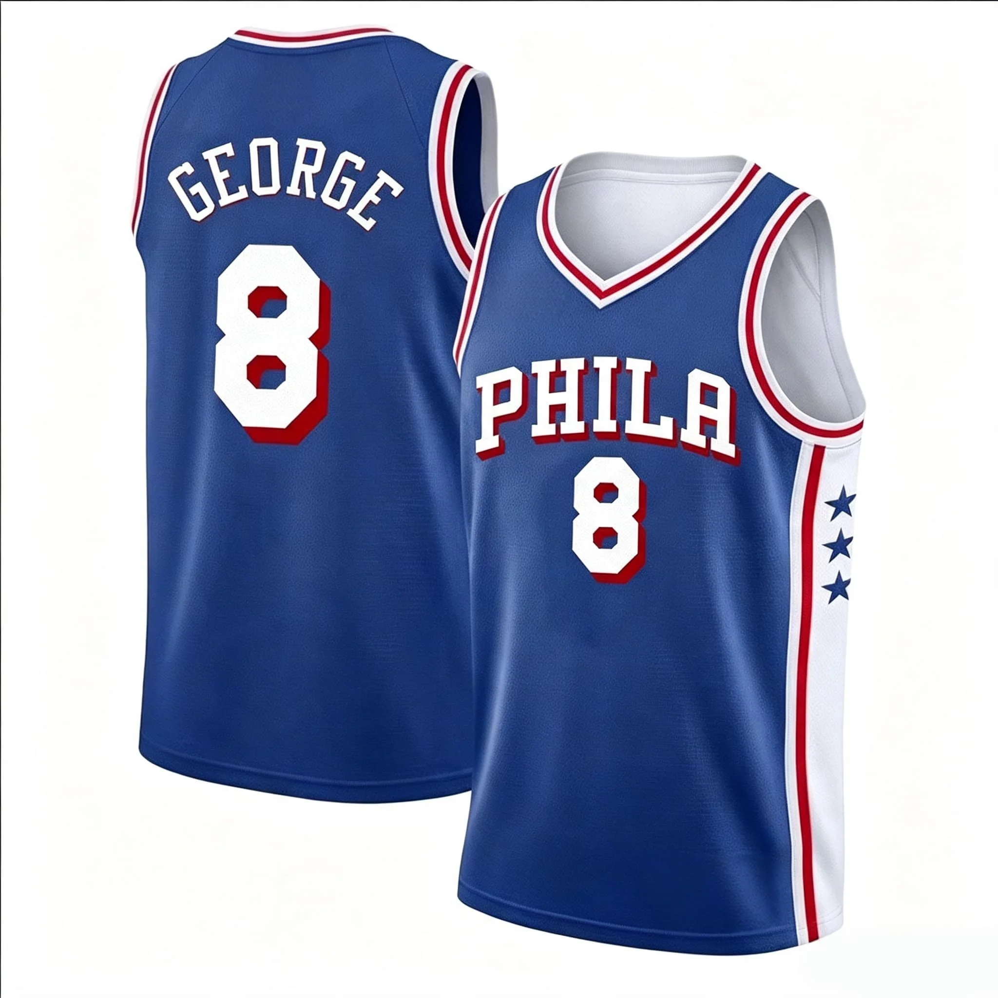 Basketball Jersey Philadelphia Sleeveless Tank Top Quick Dry 27/26Sport Streetwear Fans Training Vest White Blue Family Matching