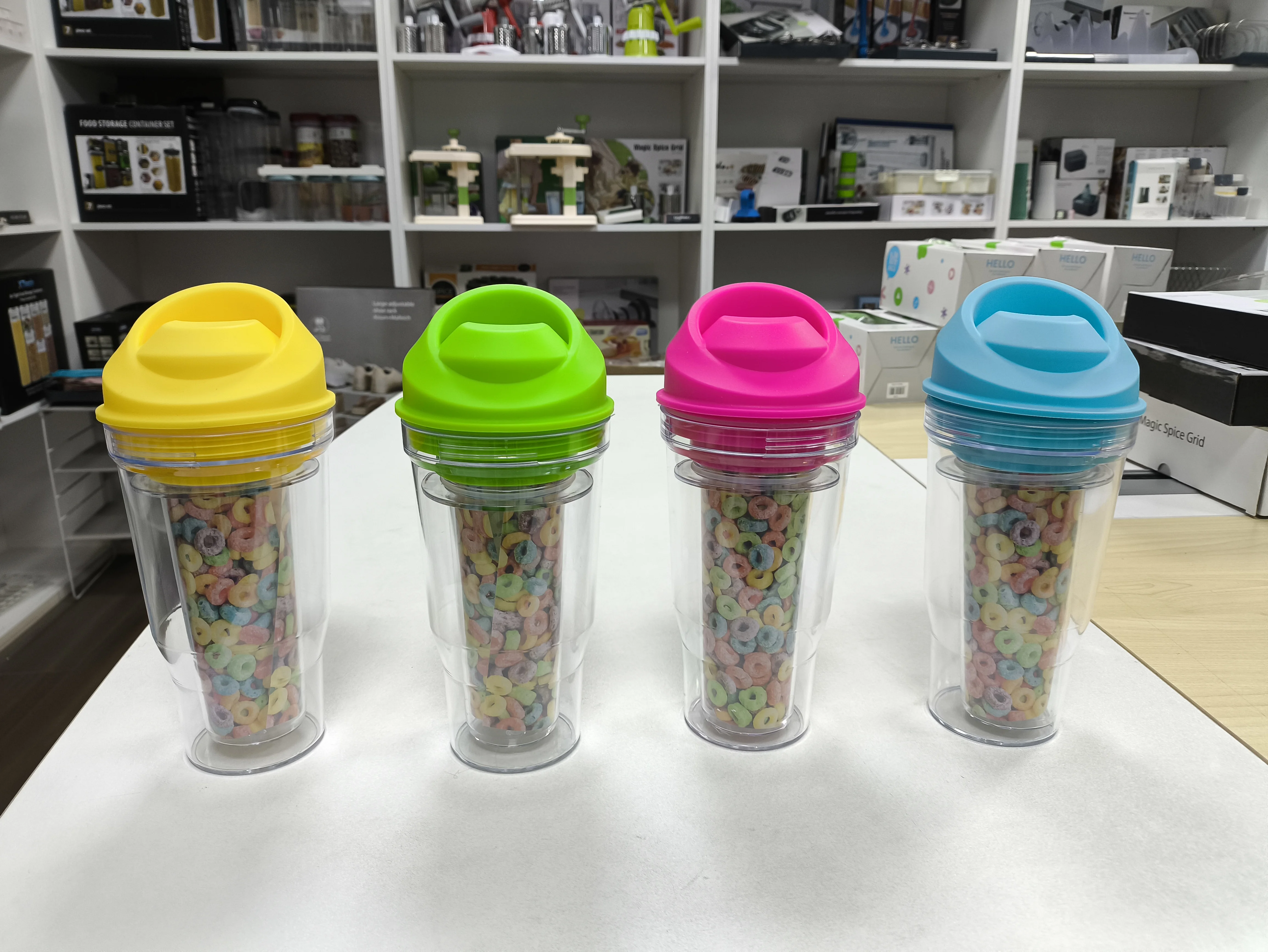 كوب شاي الحليب الإبداعي بتصميم 2 في 1، كوب سفر محمول، زجاجة مياه مريحة، اختيار مثالي للاستخدام اليومي