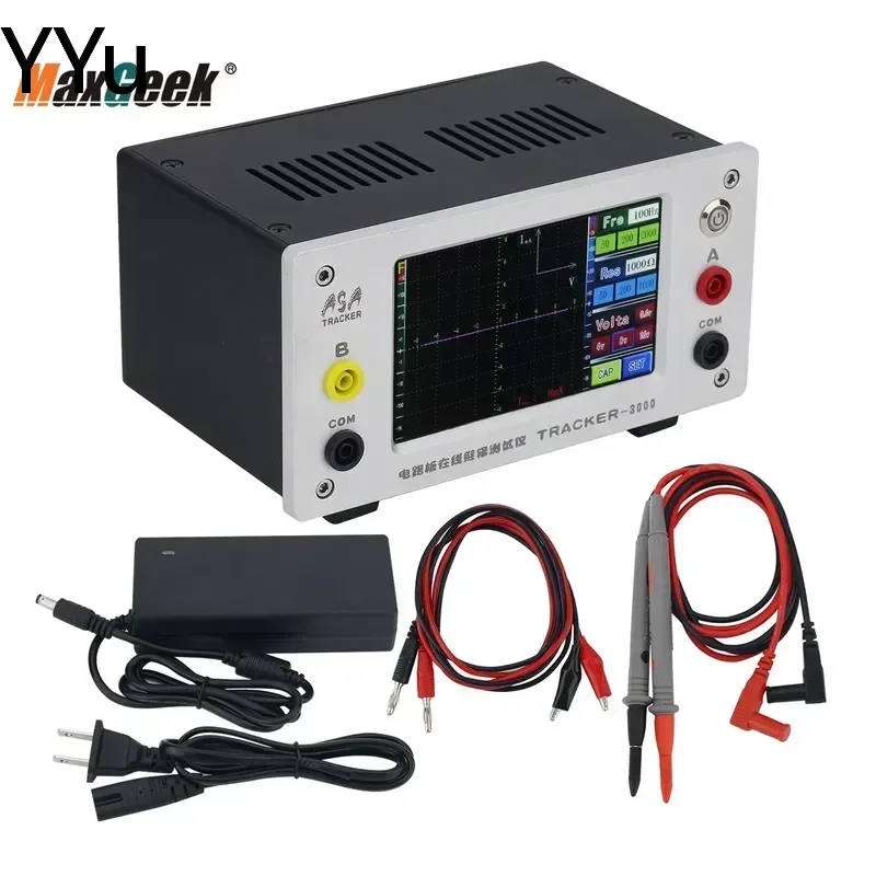 custom for Maxgeek custom for TRACKER-3000 VI Curve Tracer Circuit Board Tester LCD Touch Screen Aluminum Shell PCB Fault