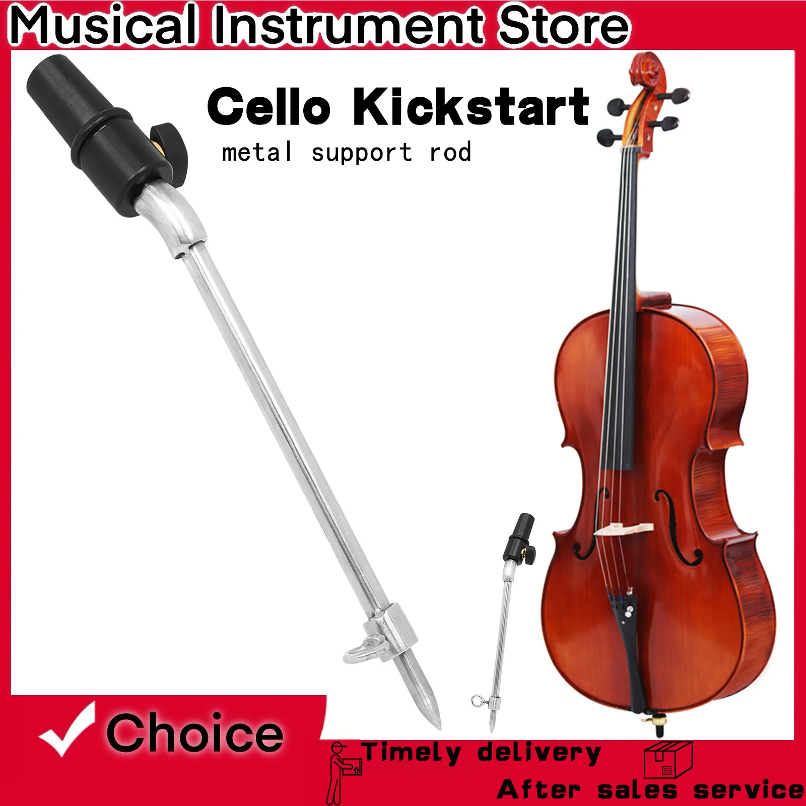 

IRIN поддержка ног для виолончели, новый продукт, 4/4, серебристый нейлон, регулируемый высококачественный металлический опорный стержень, аксессуары для подставки для инструментов