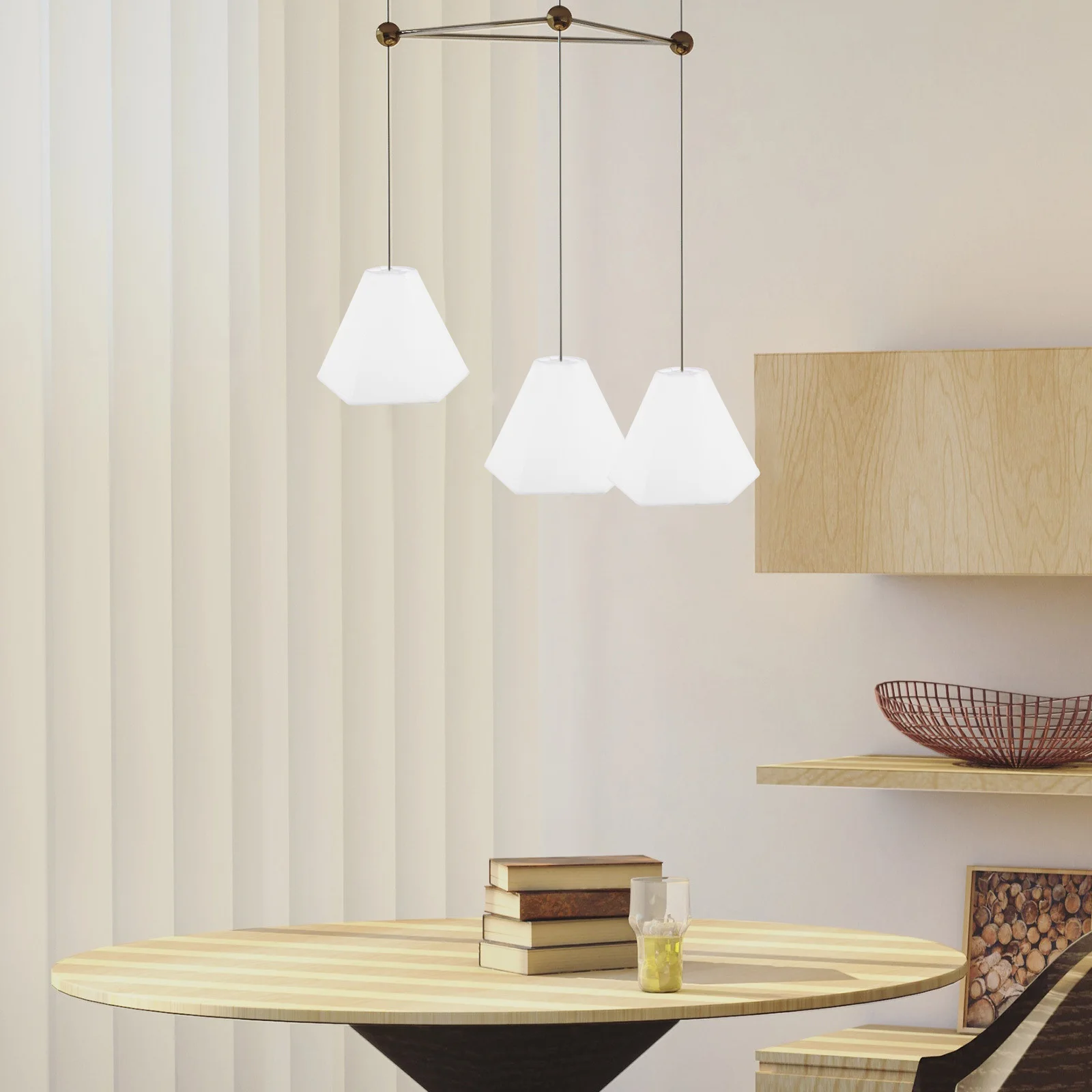 عاكس الضوء من القماش السداسي 6 بوصة غطاء خفيف حديث أبيض لطاولة أرضية مكتب مصباح استبدال الثريا الظل المنزل #2