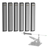 ABGG-6 PCS Plates Kit Diamond Knife Sharpening Stones Set For XARILK Type Sharpeners 180# 400# 800# 1500# 2000# 3000#