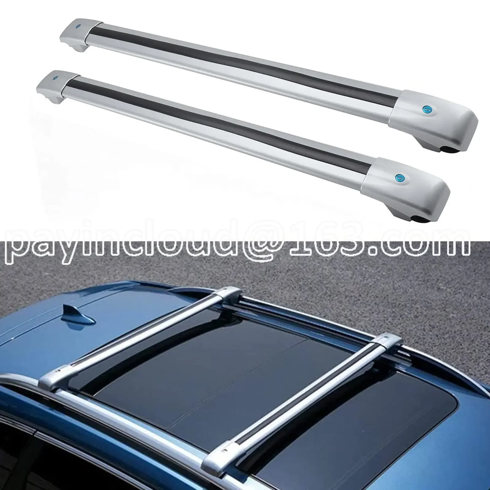 2PCS Roof Racks Cross Bar Luggage Cargo Rack Lockable Roof Rack Fit