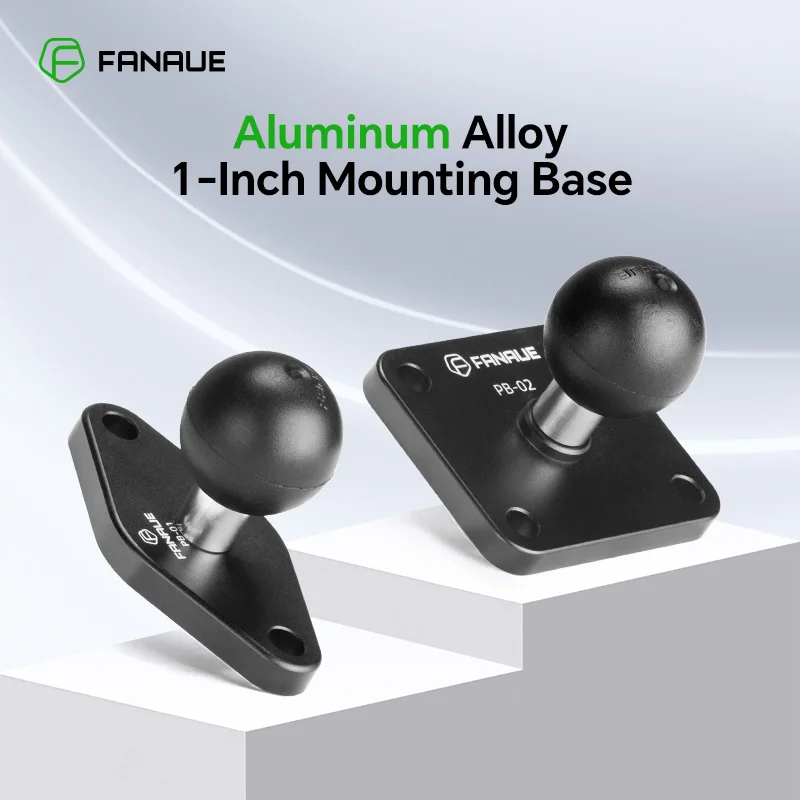 FANAUE 1-calowy adapter kulowy Stop aluminium 25/20/17 mm Diamentowa podstawa kulowa, kwadratowa podstawa kulowa Kompatybilny z ramieniem do mocowania RAM