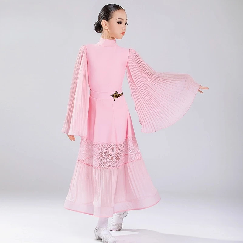 ชุดเต้นรำบอลรูมสำหรับผู้หญิง  วอลซ์  ชุดเต้นรำสังคมแบบมืออาชีพ กระโปรงบานใหญ่ ชุดแสดง ชุดแข่งขัน