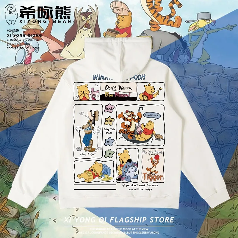 

2024 New Winnie Co-branded Clothing Set Women Loose Disney Peripheral Hoodie Children's Coat Autumn