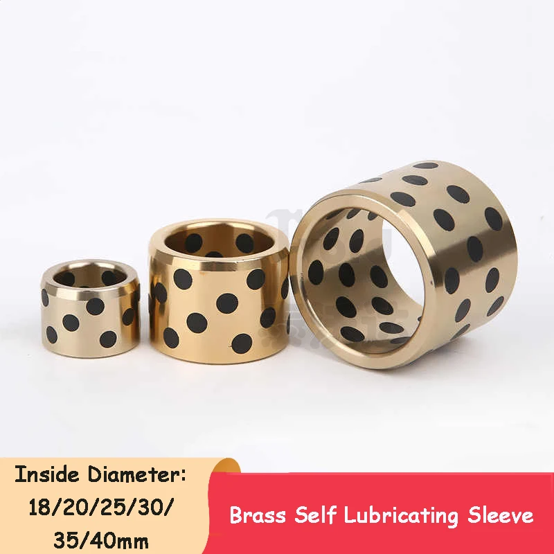 Oil Free Brass Self Lubricating Copper Sleeve Bushing Brass Bushing Bearing Brass Guide Bushing I.D. 18/20/25/30/35/40mm