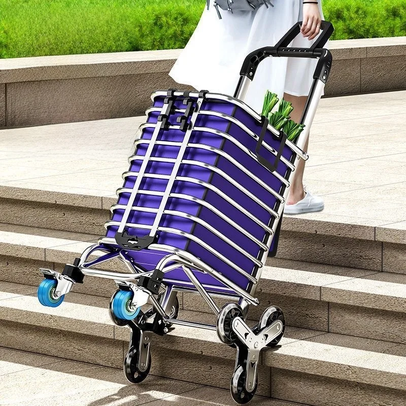 ポータブル折りたたみショッピングカート小型手引き野菜購入カート軽量家庭用キッチン収納ユーティリティカート