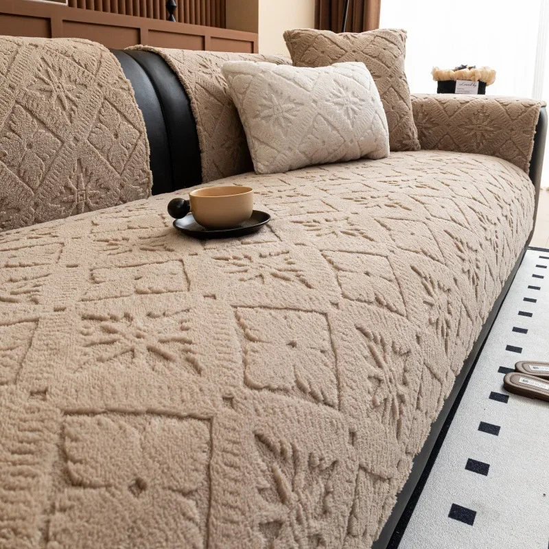 Universal Four Seasons Chenille Sofa Cover Anti-Pet Scratching Couch Protector Mat Wrap Side Living Room Carpet