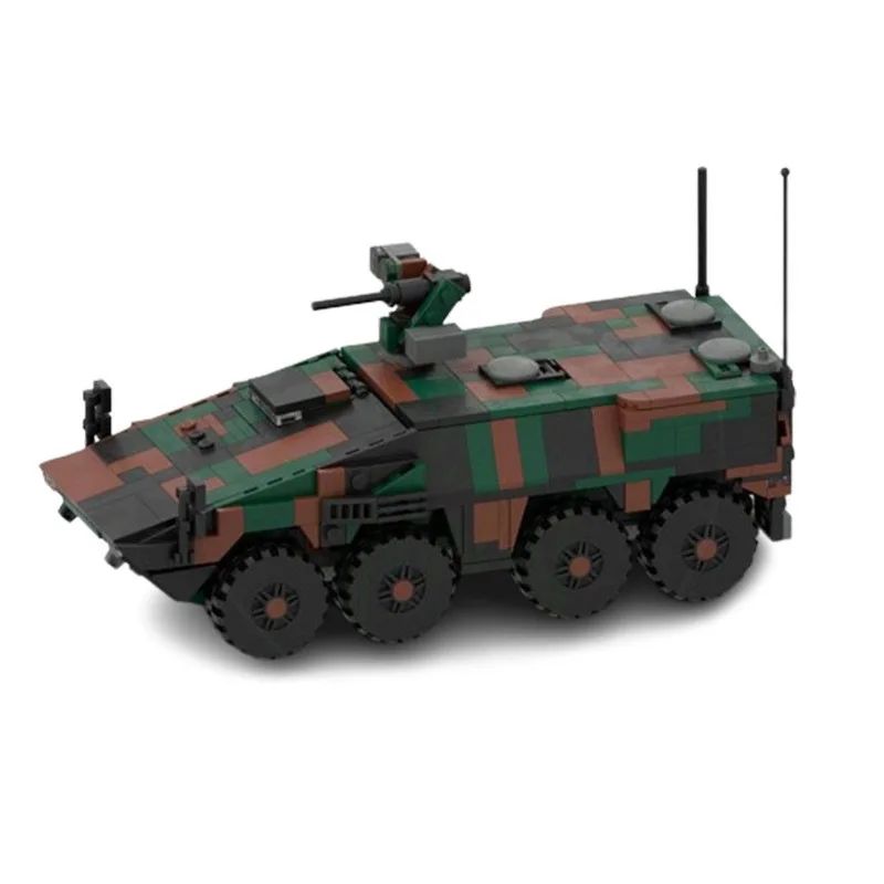 

Hot The Military high-tech Weapon XBer Army Theme GTK Boxer Armored Tank Building Blocks WW2 Model MOC Figures Bricks Toys