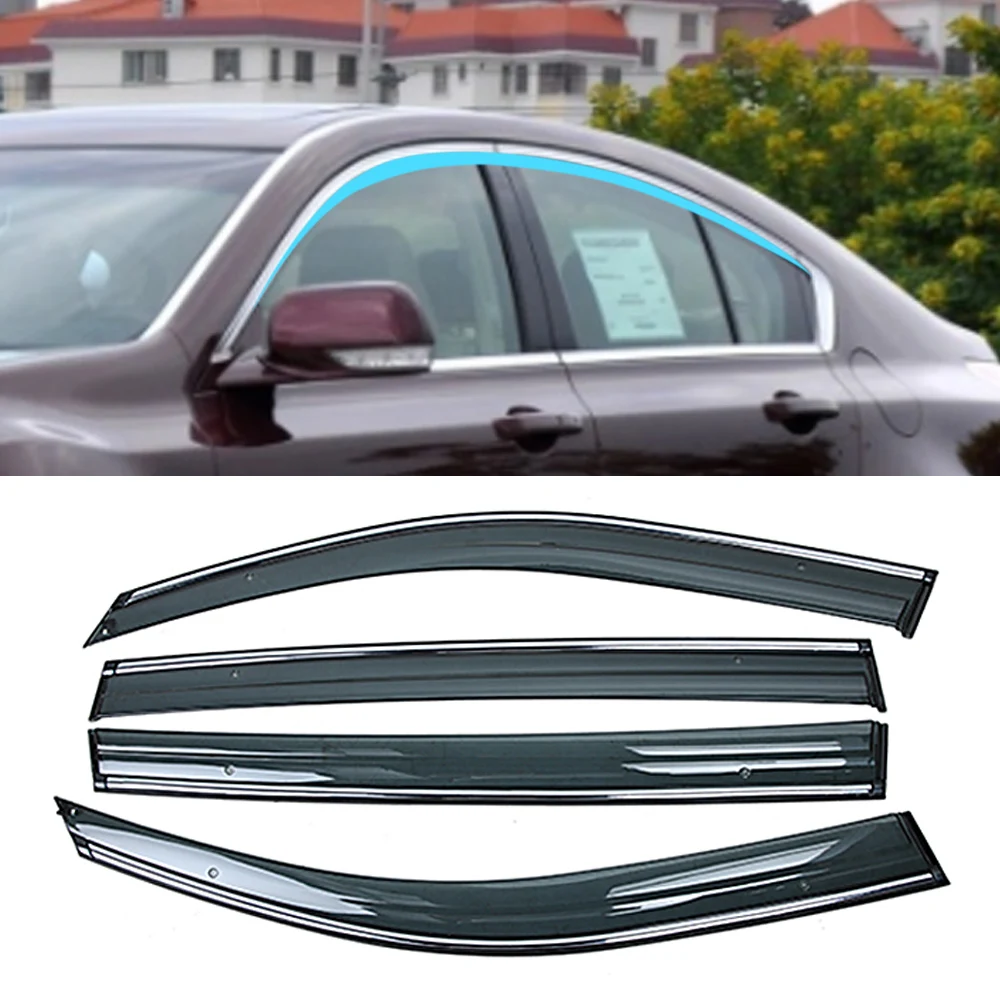 

For ACURA TL 2009-2016 Car Window Sun Rain Shade Visors Shield Shelter Protector Cover Trim Frame Sticker Exterior Accessories